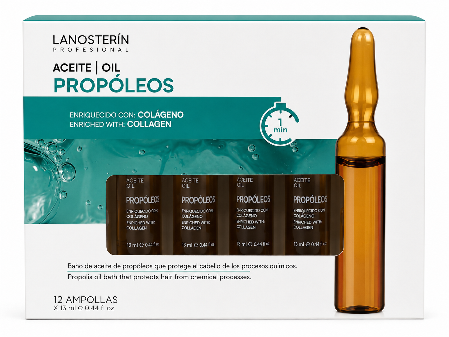 Lanosterín Profesional Aceite de Propóleos 13ml — Caja de 12 Ampolletas